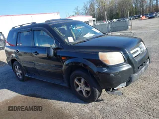 2006 Honda Pilot EX-L with VIN 2HKYF18686H509524, listed as a IAAI auction lot 41863126 with Not Provided miles and . Bid and sale history available at DreamBid. Image 1.