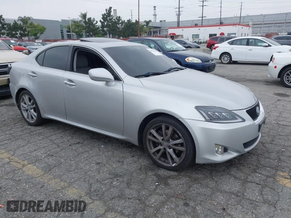 2007 Lexus IS with VIN JTHBK262X72054474, listed as a IAAI auction lot 42172869 with 106,364 mi miles. Bid and sale history available at carsss.com. Image 1.