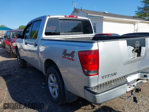 2010 Nissan Titan XE with VIN 1N6AA0EJ4AN311838, listed as a IAAI auction lot 41789366 with 208,900 mi miles. Bid and sale history available at carsss.com. Image 3.