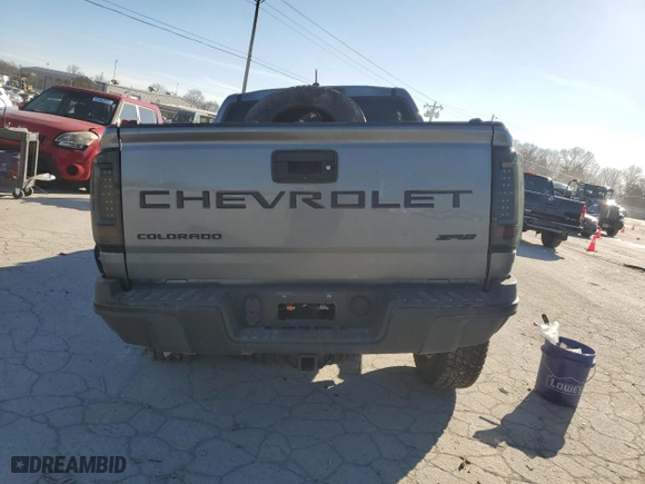2022 Chevrolet Colorado 4WD ZR2 with VIN 1GCGTEEN4N1277825, listed as a Copart auction lot 43356625 with 0 mi miles and Salvage Title. Bid and sale history available at carsss.com. Image 6.