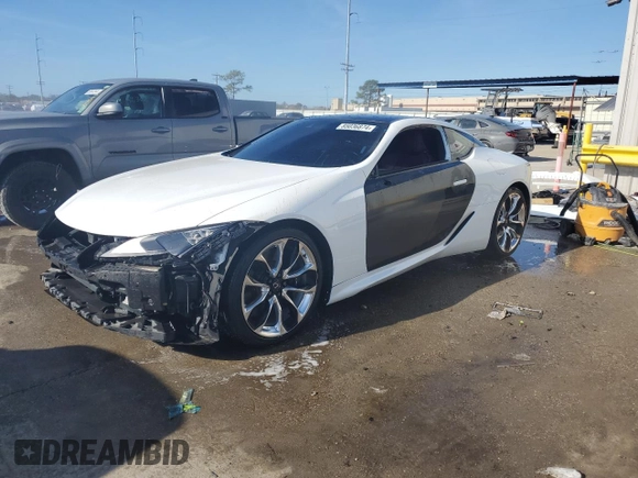 2018 Lexus LC 500h z VIN JTHHP5AY4JA003784, wystawiony jako Copart lot #85036874 z przebiegiem 43 561 mil mil oraz Szkody całkowita. Historia ofert i sprzedaży dostępna na DreamBid. Obrazek 1.