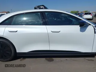 2025 Lucid Air Pure with VIN 50EA1PGA7SA001096, listed as a IAAI auction lot 41950025 with 3,502 mi miles. Bid and sale history available at carsss.com. Image 14.