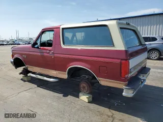 1995 Ford Bronco Custom with VIN 1FMEU15H4SLA00322, listed as a Copart auction lot 62895894 with 0 mi miles and Clean Title. Bid and sale history available at carsss.com. Image 2.