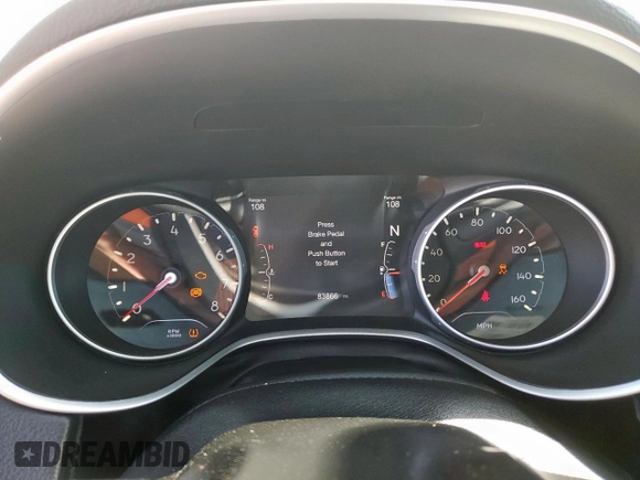 2019 Jeep Compass Limited with VIN 3C4NJCCB1KT664279, listed as a Copart auction lot 64853685 with 83,866 mi miles and Salvage title. Bid and sale history available at DreamBid. Image 9.