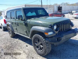 2021 Jeep Wrangler Unlimited Sport S с VIN 1C4HJXDG5MW804748, выставлен на аукционе IAAI как лот 41878895 с пробегом 35 839 миль миль и . История ставок и продаж доступна на DreamBid. Изображение 1.
