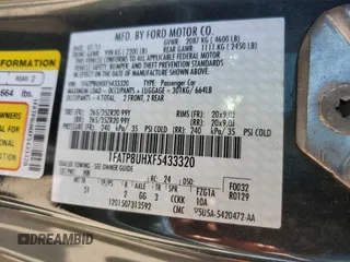 2015 Ford Mustang EcoBoost Premium z VIN 1FATP8UHXF5433320, wystawiony jako Copart lot #57146595 z przebiegiem 109 314 mil mil oraz Czysty tytuł • Clean title. Historia ofert i sprzedaży dostępna na DreamBid. Obrazek 12.
