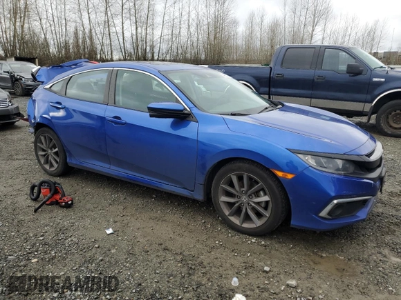 2020 Honda Civic Sedan EX-L with VIN 19XFC1F7XLE204196, listed as a Copart auction lot 49874965 with 70,907 mi miles and Salvage Title. Bid and sale history available at carsss.com. Image 4.