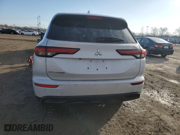 2022 Mitsubishi Outlander ES with VIN JA4J4TA80NZ006960, listed as a Copart auction lot 44315245 with 0 mi miles and Salvage Title. Bid and sale history available at carsss.com. Image 6.