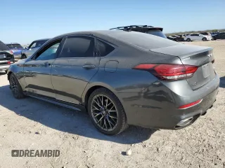 2019 Genesis G80 3.8L with VIN KMHGN4JE9KU299822, listed as a Copart auction lot 48251655 with 77,154 mi miles and Salvage title. Bid and sale history available at DreamBid. Image 2.