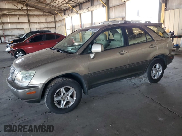 2001 Lexus RX 300 with VIN JTJGF10U810107642, listed as a Copart auction lot 70199364 with 130,026 mi miles and Salvage Title. Bid and sale history available at carsss.com. Image 1.