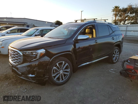 2018 GMC Terrain Denali with VIN 3GKALSEXXJL278460, listed as a Copart auction lot 46822425 with 116,988 mi miles and Salvage Title. Bid and sale history available at DreamBid. Image 1.