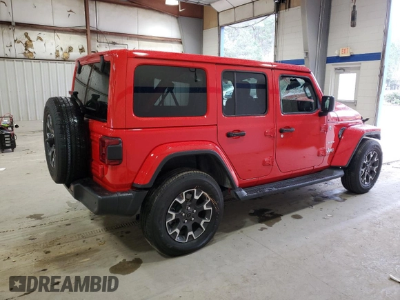 2024 Jeep Wrangler Sahara z VIN 1C4PJXEG8RW246069, wystawiony jako Copart lot #84146804 z przebiegiem 6 419 mil mil oraz Szkoda całkowita • Salvage title. Historia ofert i sprzedaży dostępna na DreamBid. Obrazek 3.