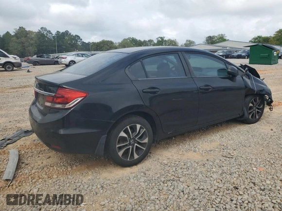 2013 Honda Civic EX with VIN 2HGFB2F80DH521820, listed as a Copart auction lot 51419205 with 137,119 mi miles and Salvage Title. Bid and sale history available at DreamBid. Image 3.