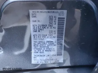 2023 Nissan Pathfinder SV with VIN 5N1DR3BA5PC242494, listed as a Copart auction lot 76792844 with 36,784 mi miles and Clean Title. Bid and sale history available at carsss.com. Image 13.