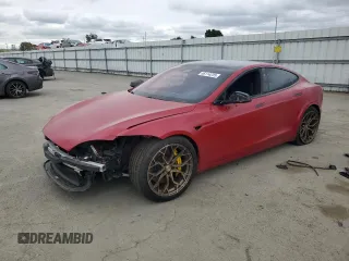 2021 Tesla Model S Plaid with VIN 5YJSA1E66MF436089, listed as a Copart auction lot 46114235 with Not provided miles and Salvage title. Bid and sale history available at DreamBid. Image 1.