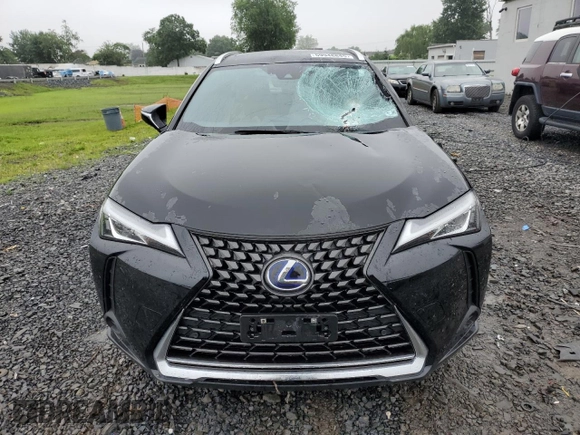 2021 Lexus UX 250h with VIN JTHP9JBH4M2052480, listed as a Copart auction lot 59948845 with 22,033 mi miles and Salvage title. Bid and sale history available at DreamBid. Image 5.