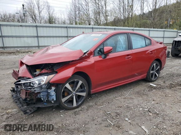 2018 Subaru Impreza Special Sports with VIN 4S3GKAM69J3624408, listed as a Copart auction lot 52558285 with 43,228 mi miles and Salvage title. Bid and sale history available at DreamBid. Image 1.