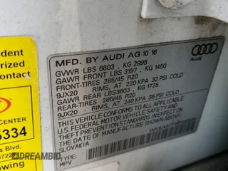 2017 Audi Q7 Premium Plus z VIN WA1LAAF71HD033334, wystawiony jako Copart lot #50545825 z przebiegiem 134 451 mil mil oraz Szkoda całkowita • Salvage title. Historia ofert i sprzedaży dostępna na DreamBid. Obrazek 13.