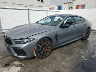 2024 BMW M8 Competition with VIN WBSGV0C08RCP50228, listed as a Copart auction lot 45872745 with 9,621 mi miles and Salvage Title. Bid and sale history available at carsss.com. Image 1.