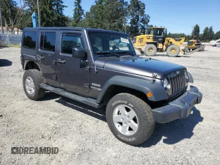 2018 Jeep Wrangler JK Unlimited Sport S with VIN 1C4HJWDG7JL929337, listed as a Copart auction lot 69376174 with 101,313 mi miles and Salvage Title. Bid and sale history available at carsss.com. Image 4.