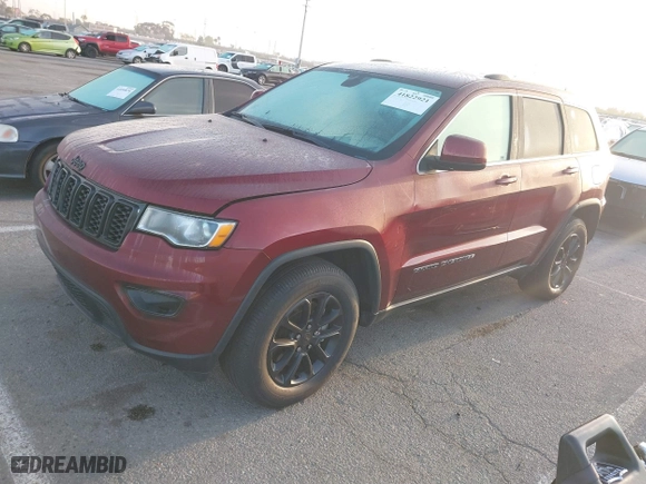 2021 Jeep Grand Cherokee Laredo X with VIN 1C4RJEAG7MC712703, listed as a IAAI auction lot 41822921 with 38,048 mi miles. Bid and sale history available at carsss.com. Image 2.