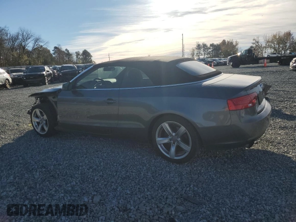 2015 Audi A5 Premium with VIN WAUCFAFH1FN010902, listed as a Copart auction lot 80264624 with 129,786 mi miles and Salvage title. Bid and sale history available at DreamBid. Image 2.