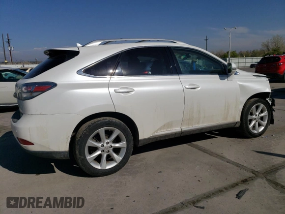2012 Lexus RX 350 with VIN JTJZK1BAXC2005998, listed as a Copart auction lot 54168935 with 39,348 mi miles and Salvage Title. Bid and sale history available at DreamBid. Image 3.