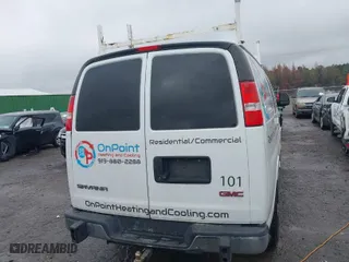 2018 GMC Savana Cargo Van with VIN 1GTW7AFGXJ1910704, listed as a IAAI auction lot 40924087 with 142,697 mi miles. Bid and sale history available at carsss.com. Image 16.