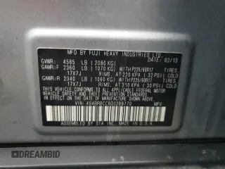 2013 Subaru Outback 2.5i Premium with VIN 4S4BRBCC6D1289770, listed as a Copart auction lot 88853395 with 117,303 mi miles and Salvage Title. Bid and sale history available at carsss.com. Image 15.