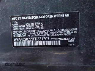 2015 BMW 4 Series 428i xDrive with VIN WBA4C9C55FD331207, listed as a IAAI auction lot 41636906 with 131,306 mi miles and . Bid and sale history available at DreamBid. Image 9.
