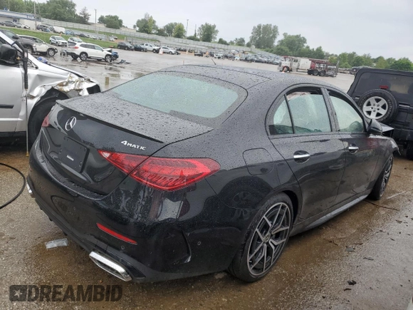 2024 Mercedes-Benz C 300 with VIN W1KAF4HB4RR197981, listed as a Copart auction lot 55199044 with Not Provided miles and Salvage Title. Bid and sale history available at DreamBid. Image 3.