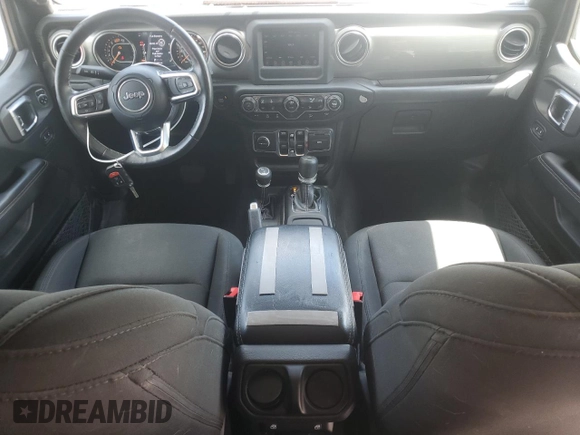 2019 Jeep Wrangler Unlimited Sahara with VIN 1C4HJXEN1KW504490, listed as a Copart auction lot 55633055 with 81,444 mi miles and Salvage Title. Bid and sale history available at DreamBid. Image 8.