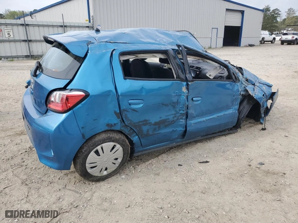 2024 Mitsubishi Mirage ES with VIN ML32AUHJ4RH017671, listed as a Copart auction lot 51605485 with 14010 miles and Non Repairable. Bid and sale history available at carsss.com. Image 3.