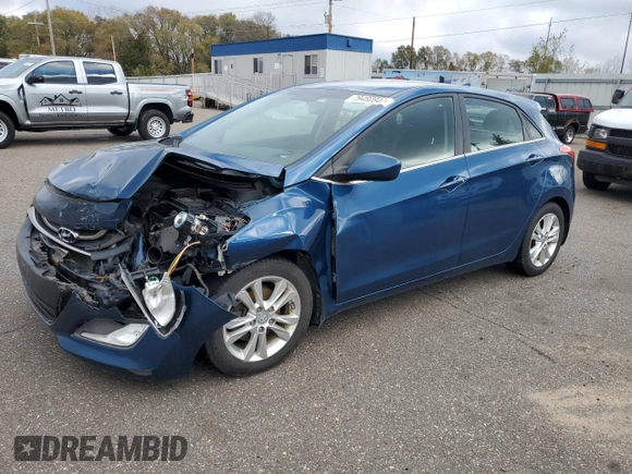 2013 Hyundai Elantra GT with VIN KMHD35LEXDU152018, listed as a Copart auction lot 79480844 with 123,201 mi miles and Salvage Title. Bid and sale history available at carsss.com. Image 1.