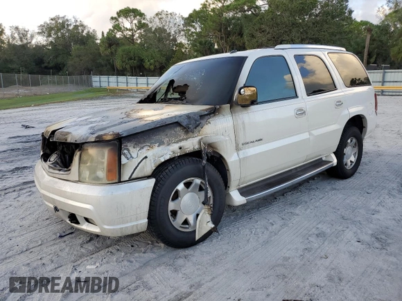 2003 Cadillac Escalade z VIN 1GYEC63T83R133508, wystawiony jako Copart lot #80091524 z przebiegiem Nie podano mil oraz Szkoda całkowita • Salvage title. Historia ofert i sprzedaży dostępna na DreamBid. Obrazek 1.