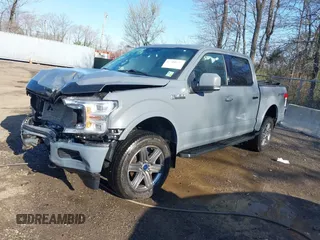 2020 Ford F-150 XL with VIN 1FTEW1E43LKE14873, listed as a IAAI auction lot 41866137 with 92,109 mi miles. Bid and sale history available at carsss.com. Image 2.