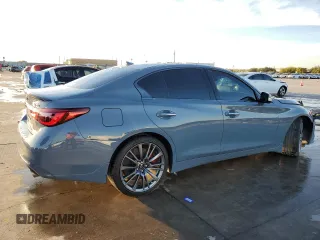 2022 Infiniti Q50 Red Sport 400 with VIN JN1FV7DP0NM370069, listed as a Copart auction lot 80541084 with 26,013 mi miles and Salvage Title. Bid and sale history available at DreamBid. Image 3.