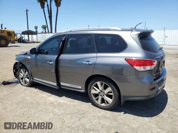 2016 Nissan Pathfinder Platinum with VIN 5N1AR2MNXGC664001, listed as a Copart auction lot 56388445 with 101,868 mi miles and Salvage title. Bid and sale history available at DreamBid. Image 2.