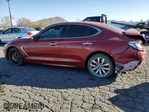 2019 Genesis G70 3.3T Advanced with VIN KMTG54LE2KU027924, listed as a Copart auction lot 42435405 with 47,200 mi miles and Salvage Title. Bid and sale history available at carsss.com. Image 2.