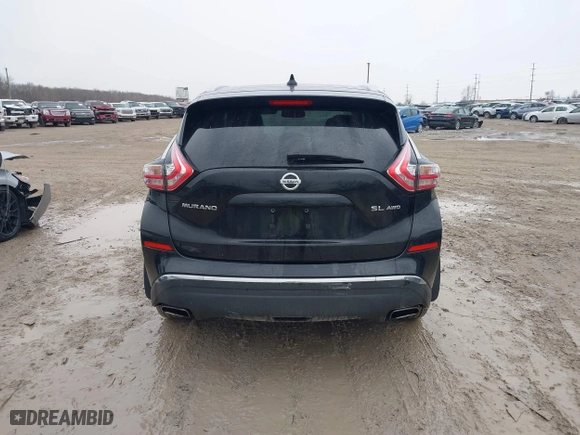 2016 Nissan Murano SL with VIN 5N1AZ2MH2GN170147, listed as a IAAI auction lot 41848224 with 96,191 mi miles. Bid and sale history available at carsss.com. Image 17.