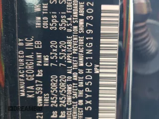 2022 Kia Telluride SX z VIN 5XYP5DHC1NG197302, wystawiony jako Copart lot #49630125 z przebiegiem 61 146 mil mil oraz Szkoda całkowita • Salvage title. Historia ofert i sprzedaży dostępna na DreamBid. Obrazek 13.