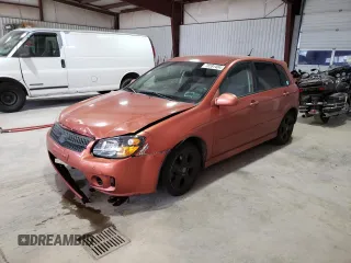 2007 Kia Spectra with VIN KNAFE161775008415, listed as a Copart auction lot 76591404 with 221,117 mi miles and Clean Title. Bid and sale history available at carsss.com. Image 1.