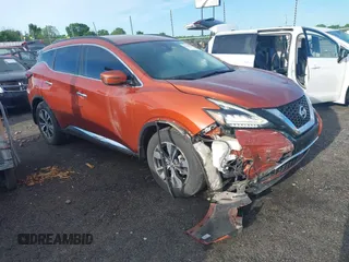 2021 Nissan Murano SV z VIN 5N1AZ2BJ2MC128381, wystawiony jako IAAI lot #42048211 z przebiegiem 59 014 mil mil oraz . Historia ofert i sprzedaży dostępna na DreamBid. Obrazek 1.
