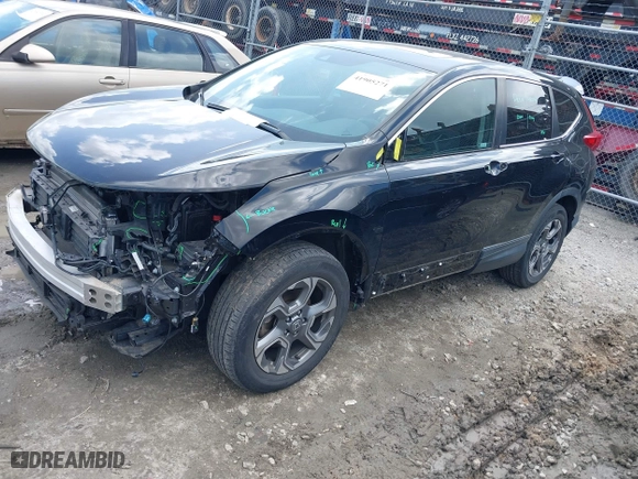2019 Honda CR-V EX with VIN 2HKRW2H56KH674662, listed as a IAAI auction lot 41905271 with 46,450 mi miles. Bid and sale history available at carsss.com. Image 17.