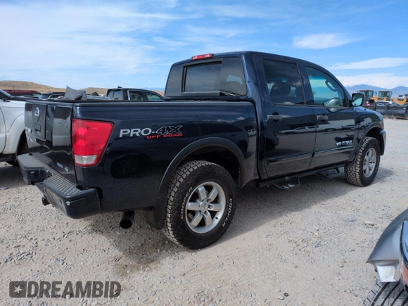 2011 Nissan Titan Pro-4X with VIN 1N6BA0EC3BN322837, listed as a Copart auction lot 60617675 with 196,657 mi miles and Salvage title. Bid and sale history available at DreamBid. Image 3.