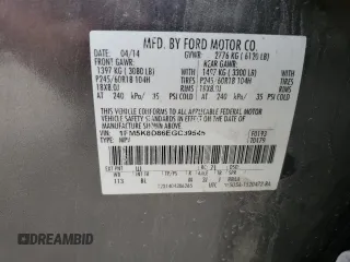2014 Ford Explorer XLT z VIN 1FM5K8D86EGC39545, wystawiony jako Copart lot #57564825 z przebiegiem 207 544 mil mil oraz Szkody całkowita. Historia ofert i sprzedaży dostępna na DreamBid. Obrazek 13.