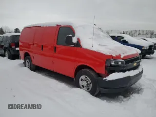 2023 Chevrolet Express Cargo Van with VIN 1GCWGAFPXP1189244, listed as a Copart auction lot 83864984 with 5,612 mi miles and Salvage Title. Bid and sale history available at carsss.com. Image 4.