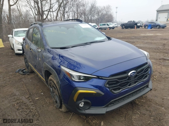 2024 Subaru Crosstrek Sport with VIN 4S4GUHF69R3842324, listed as a IAAI auction lot 41560026 with 3,923 mi miles. Bid and sale history available at carsss.com. Image 1.