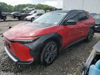 2023 Toyota bZ4X XLE with VIN JTMABACA0PA045579, listed as a Copart auction lot 65738864 with 5,487 mi miles and Salvage Title. Bid and sale history available at carsss.com. Image 1.