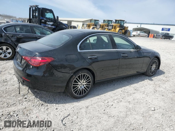 2024 Mercedes-Benz C 300 with VIN W1KAF4GB2RR237847, listed as a Copart auction lot 49126015 with 1,223 mi miles and Salvage Title. Bid and sale history available at DreamBid. Image 3.